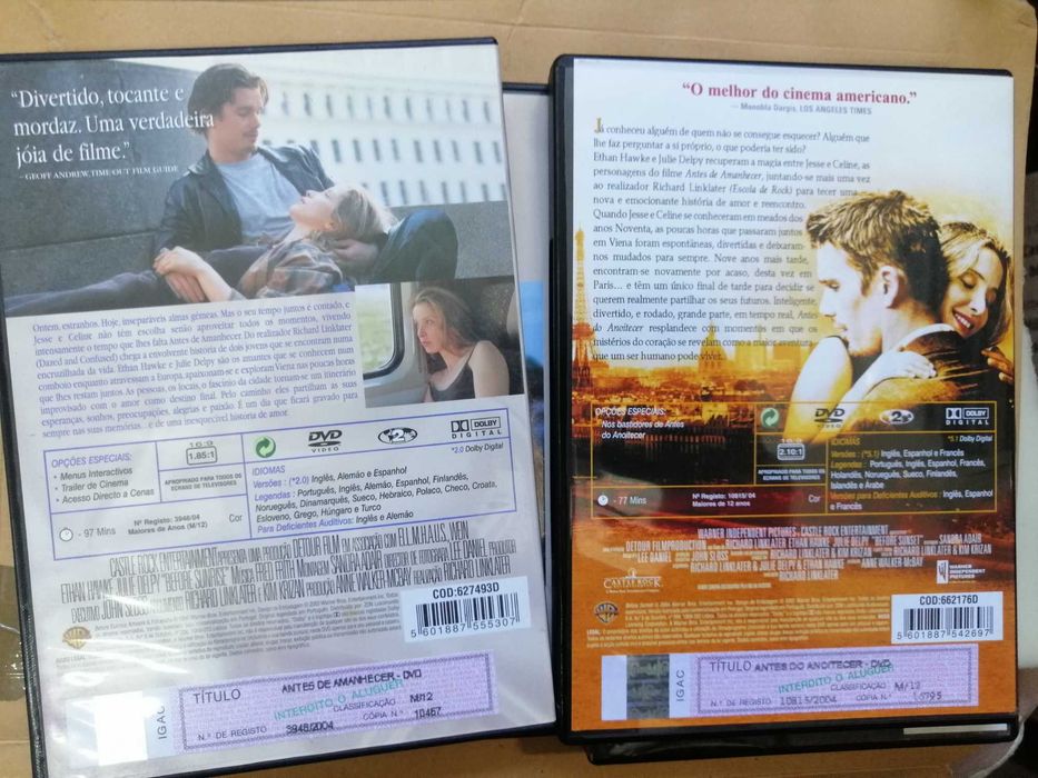 Antes de amanhecer Antes do anoitecer Julie Delpy Ethan Hawke