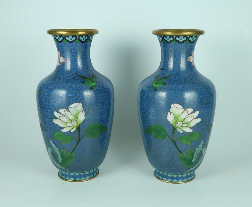 Par de jarras Cloisonné China - 21 cm