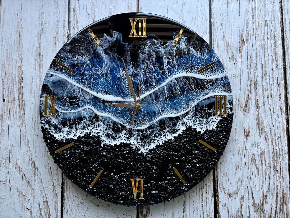 Morski zegar Plaża Reynisfjara z żywicy