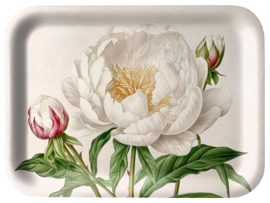 Tacka kuchennka ozdobna Biała Piwonia oprawa: folia