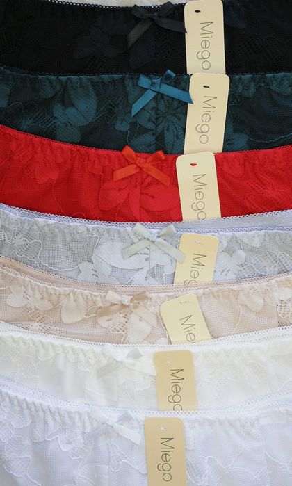 3x majtki figi koronkowe bawełniane damskie rozm. XL