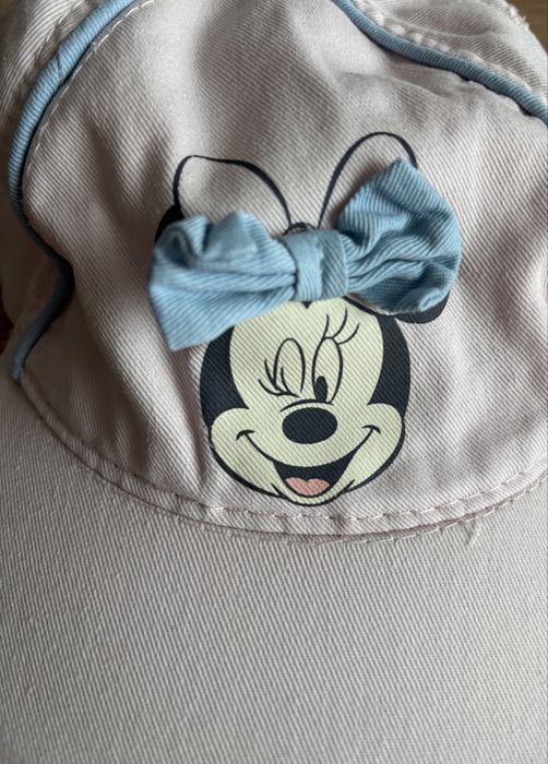 Dziewczęca czapka z daszkiem, pudrowy róż, myszka Minnie, Disney