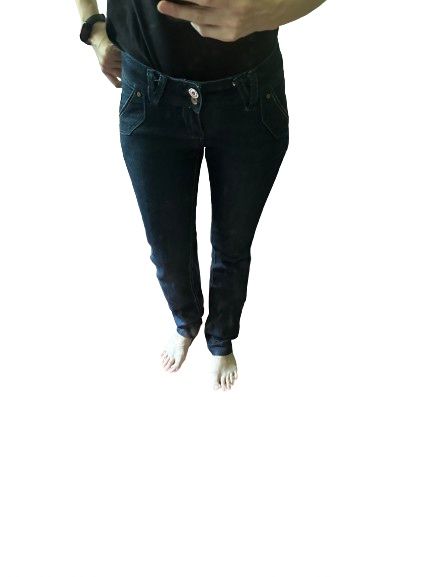 Spodnie klasyczne jeans S/36 W28 low waist #1839