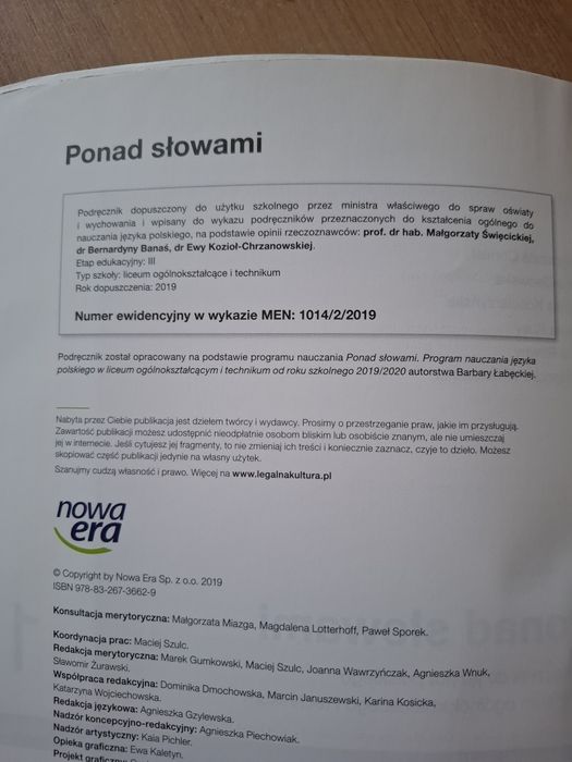 Ponad słowami 1 część 2 nowa era