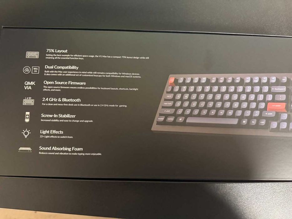 Клавиатура Keychron V1 Max 84 (Jupiter Banana Knob)