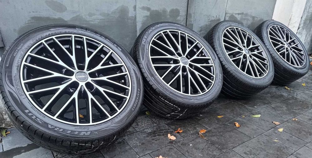 Felgi BORBET BS 17 cali 5x112 VW Audi Seat Skoda Mercedes BMW + opony