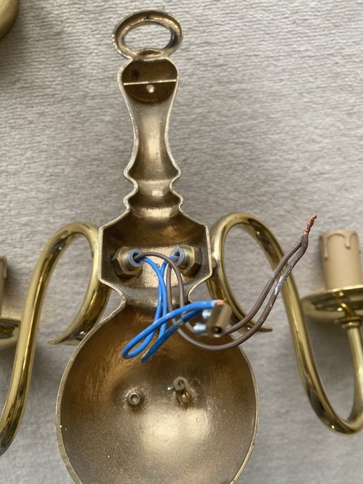 Two Brass Wall Sconces436197985512345601