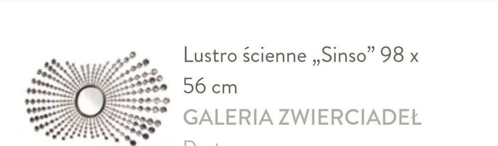 Lustro ścienne dekoracyjne
