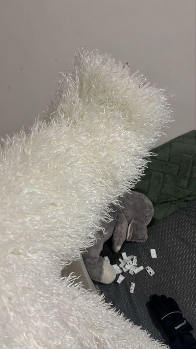 Шуба еко біла лама