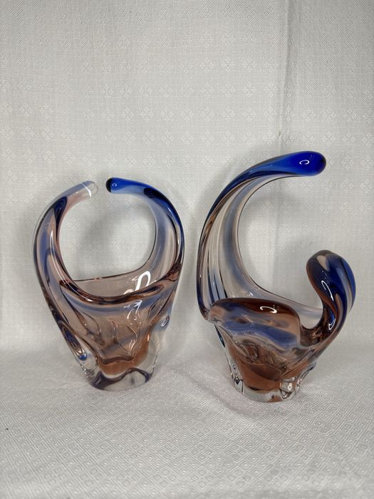 Ваза конфетница икорница Богемия Чехословакия Рапсодия 1970 года