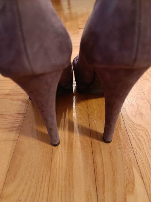 Buty na obcasie fioletowe