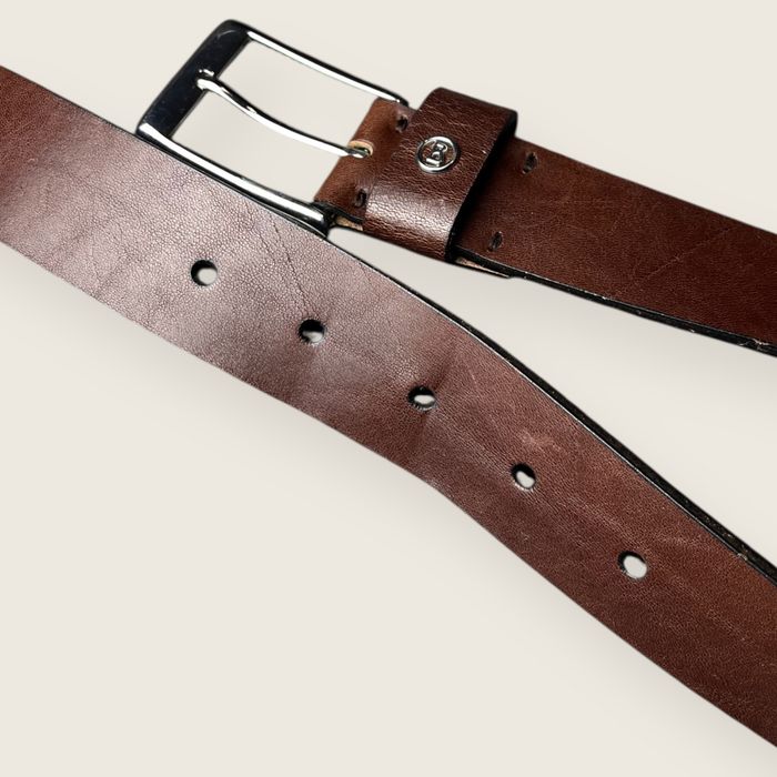 Skórzany brazowy pasek premium leather bogner 95