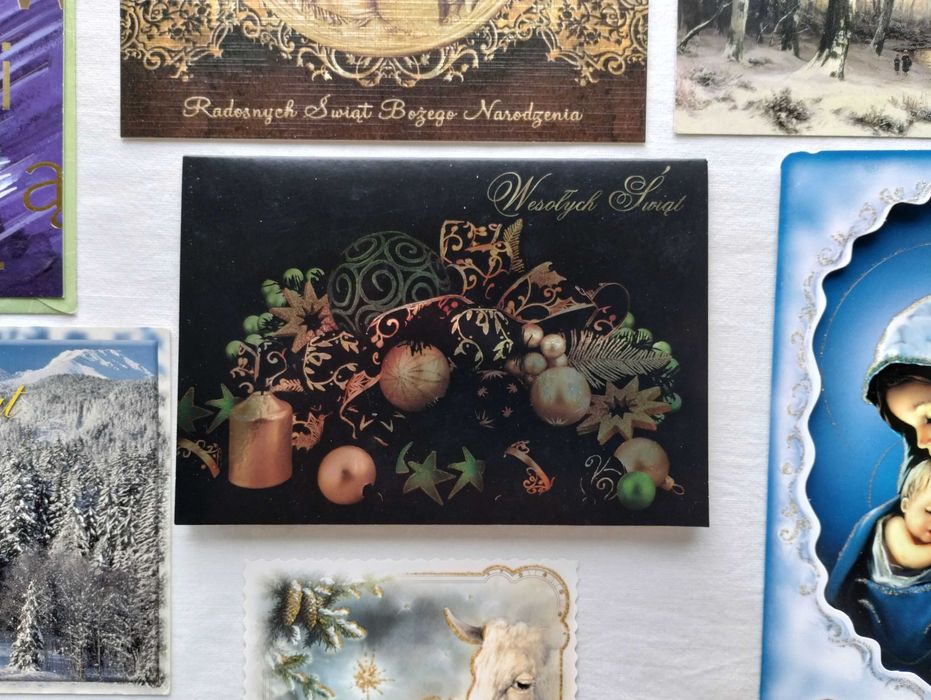 Kartki świąteczne Boże Narodzenie i Nowy Rok - zestaw