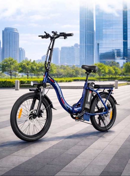 Є в Тернополі! Електровелосипед по ціні велосипеда SAMEBIKE CY20 350W | 12Ah | хід 90 км | швидкість 25 км/год Синій е-байк фетбайк гарантія 6міс
