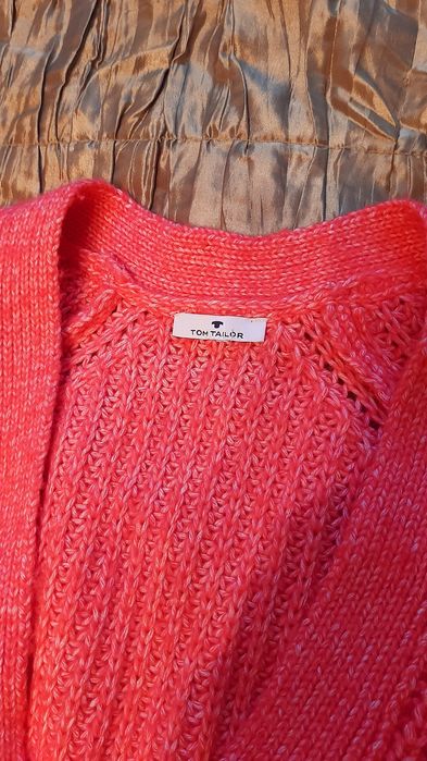 Красивый очень тёплый кардиган Tom Tailor с карманами, размер 56