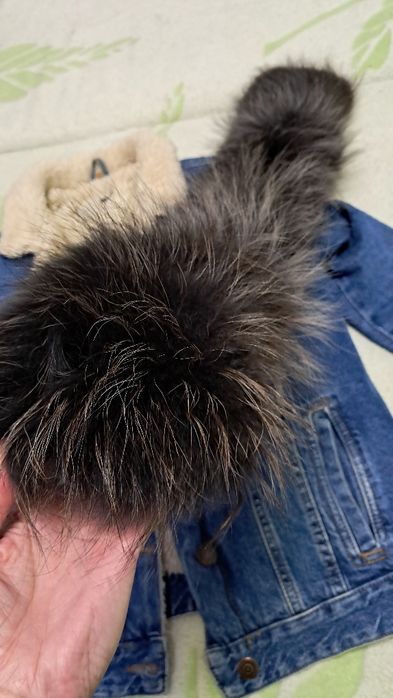 Хутро натуральне 70 см/ єнот/ комір на куртку