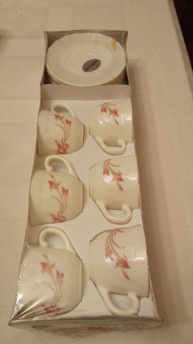 Conjunto 6 chávenas Arcopal em vidro opala