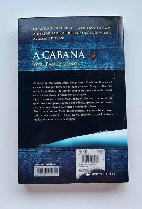 Livro "A Cabana" de WM. Paul Young (Portes Gratuitos)