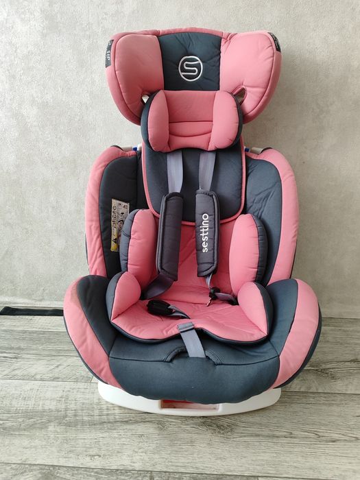 Автокрісло дитяче з поворотом на 360° Sesttino Octagon IsoFix pink, 0-36 кг