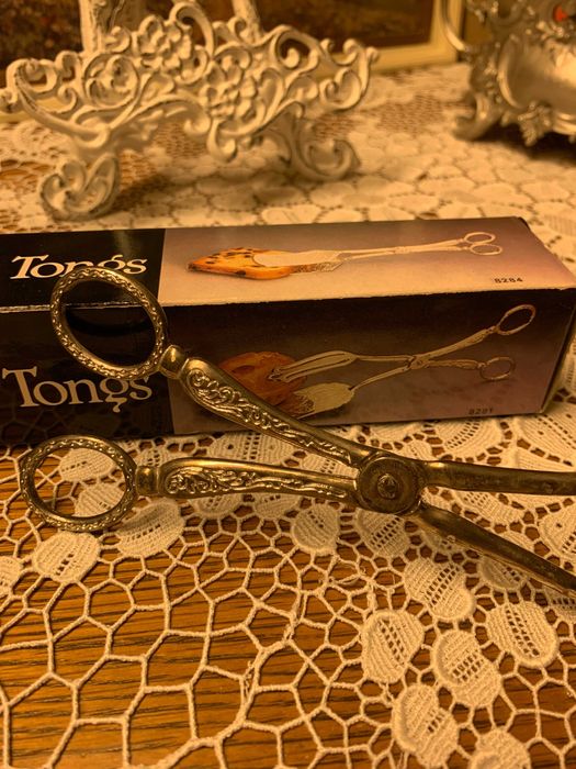 щипцы посеребренные для пирожных