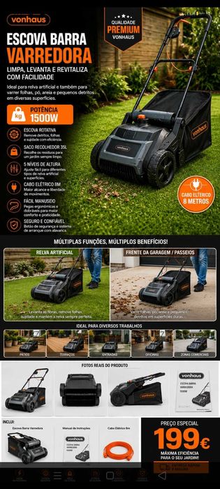 Máquina Varrer 199€. Oportunidade