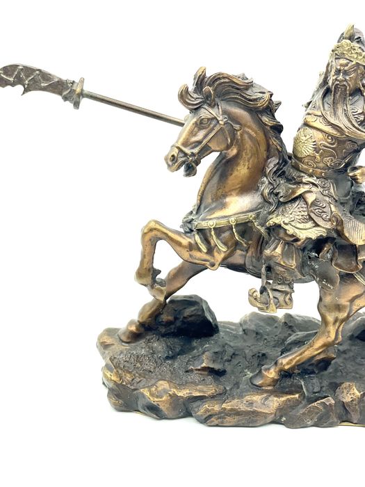 Estátua bronze Guan Yu em bronze chinês