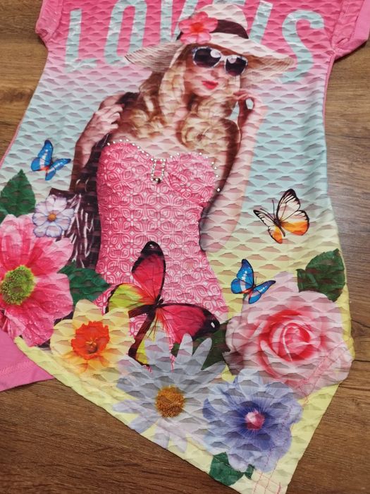 Bluzka koszulka, tunika dla dziewczynki R.128 modelka