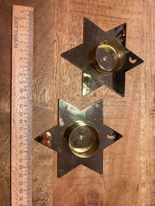 Два светильника для Шаббата Подсвечник Звезда Давида Иудаизм 2 в 1 лот