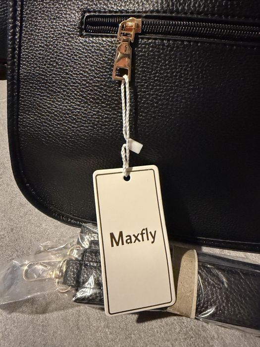 Nowa torebka Max Fly czarna kwiat