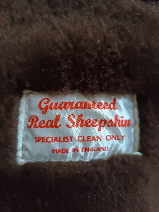 Kożuch Z Owczej Skóry Wełniany Naturalny Ciepły Zimowy r. M/L