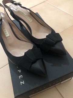 Sapatos aberto atrás preto Pura Lopes