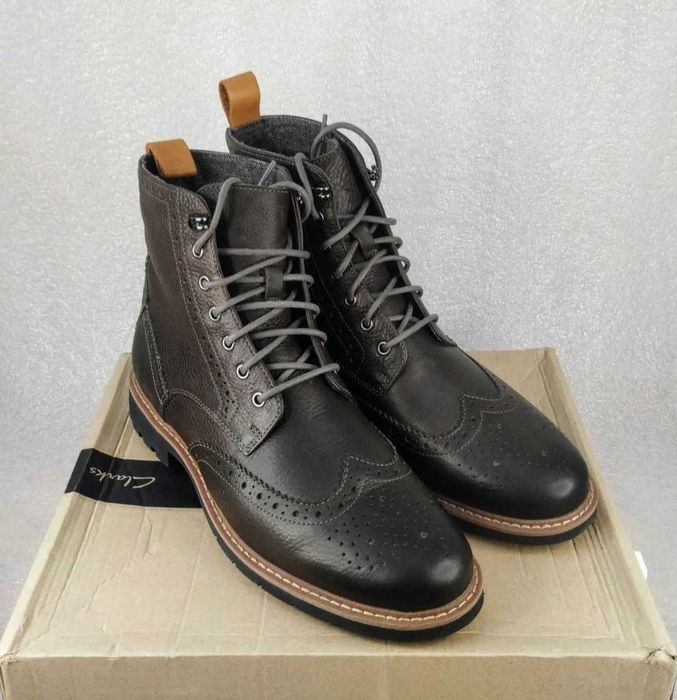 Ботинки CLARKS Batcombe Lord Оригинал Нат. КОЖА На Меху