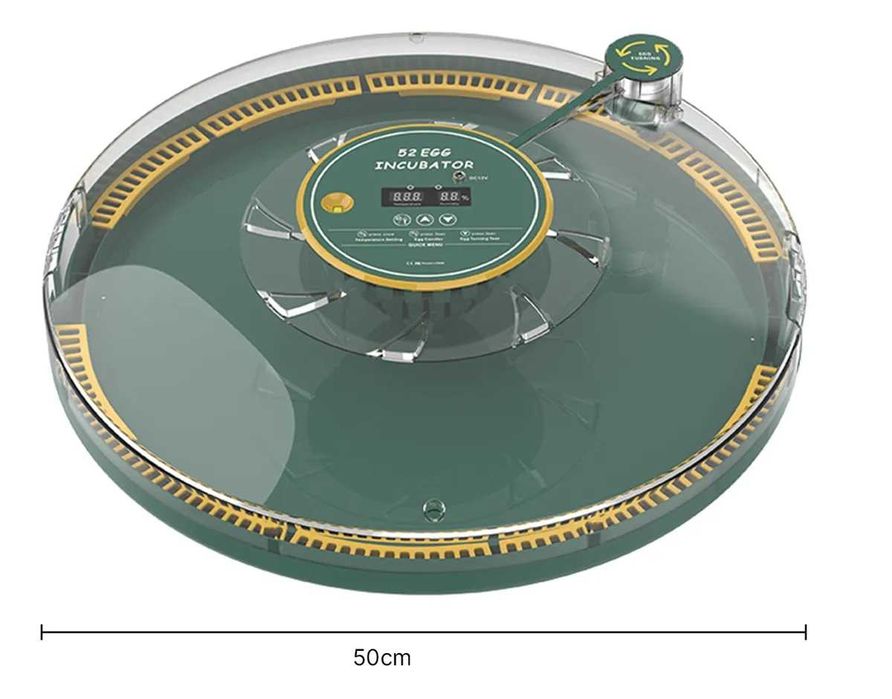 Inkubator do jaj automatyczny z wyświetlaczem wilgotności OVOstart 52