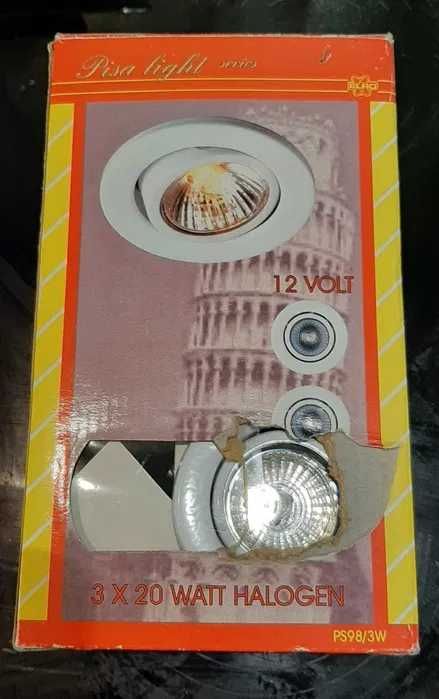 Halogen, spot, oczko, sufitowy podtynkowy 3x20W komplet NIEMIECKI