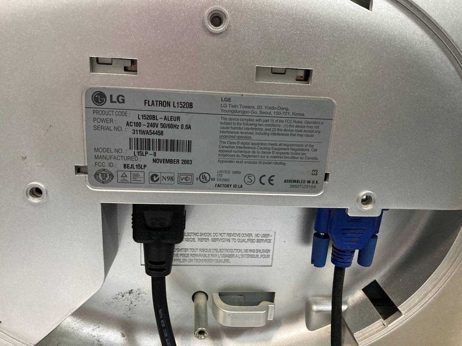 Ретро LCD монітор LG L1510SL. 15 дюймів. Повністю справний.