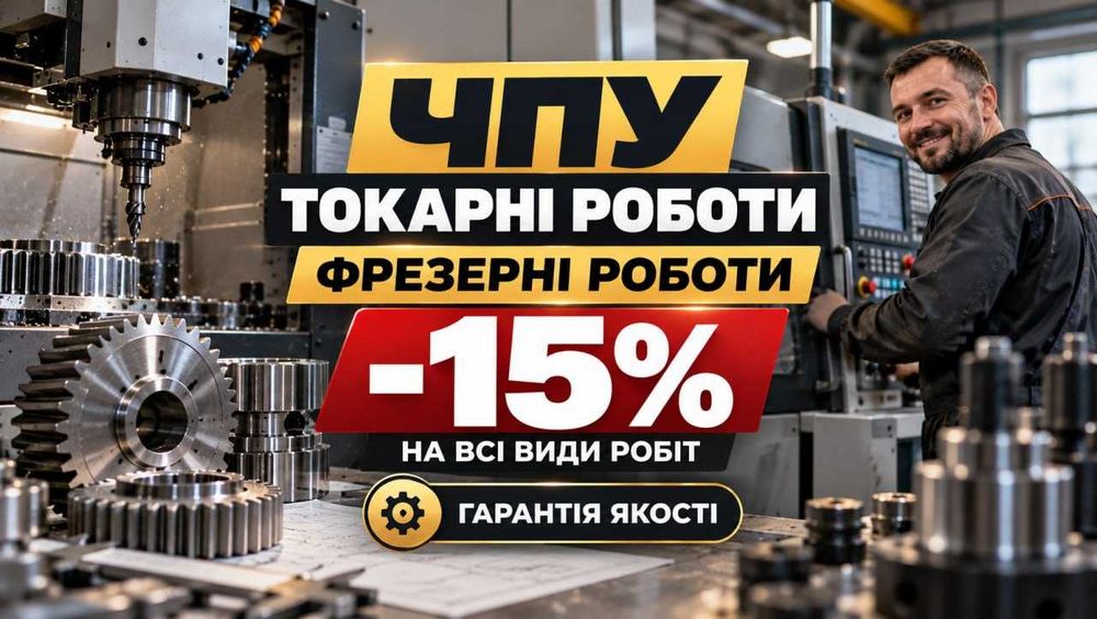ЛЮБОЙ ОБЪЕМ!!! Токарные фрезерные работы ЧПУ Гибка проволки Лазерная резка СВАРКА Шлифовка Токарні роботи Лиття металу Серійна обробка металу