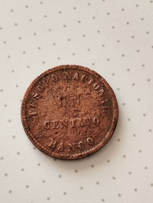 Moeda de 1 Centavo de 1854 da Confederacion Argentina