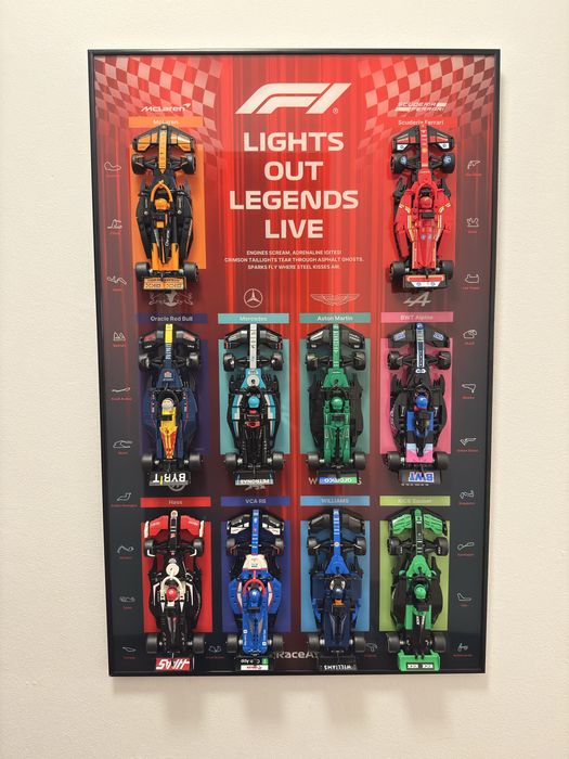 Quadro Expositor Premium F1 LEGO - Speed Champions
