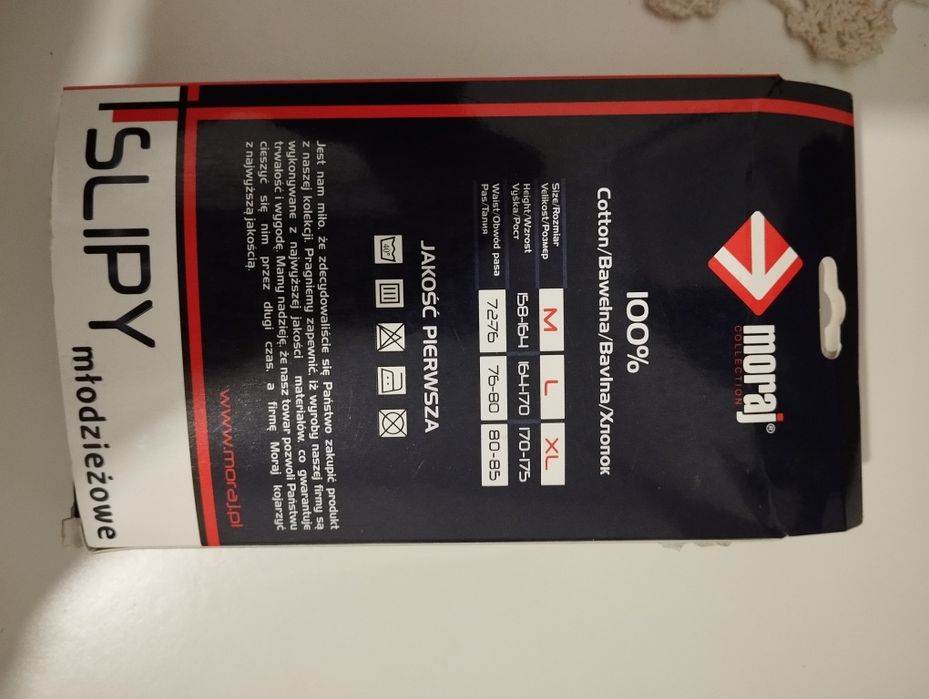 Slipy młodzieżowe majtki bielizna