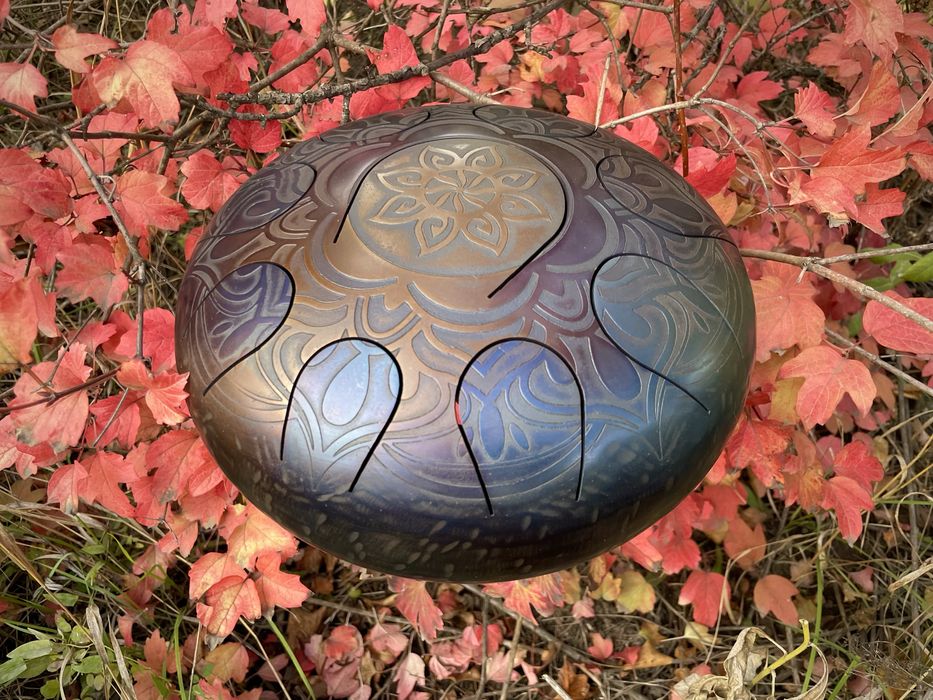 Глюкофон, тонг драм, steel tongue drum, happy drum, magic drum 25 см