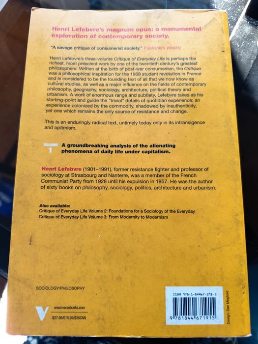 Critique of everyday life - Henri Lefebvre