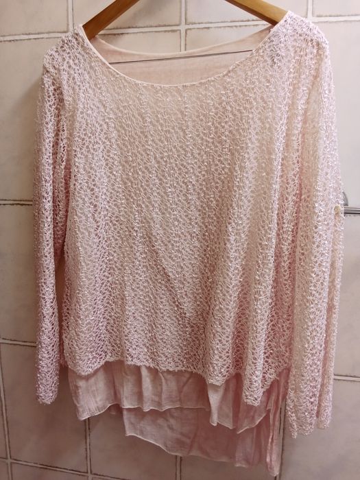 Blusa rosa brilhante - Tamanho 44