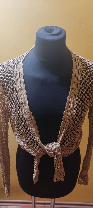 Złote bolerko sweter