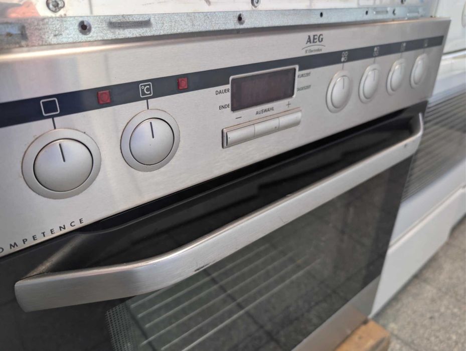 Piekarnik + płyta Ceramiczna AEG | Komplet do zabudowy | Srebrny | GW