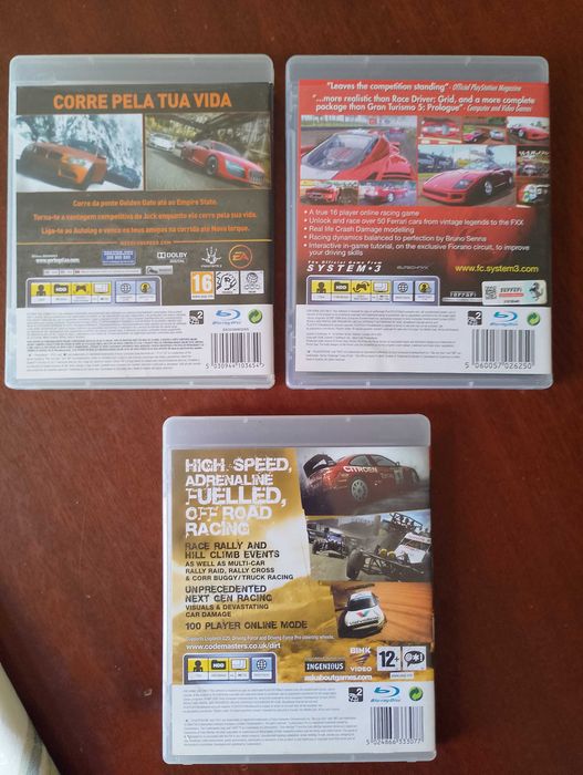 Colin Mcrae, Ferrari, Need for Speed.  PlayStation 3