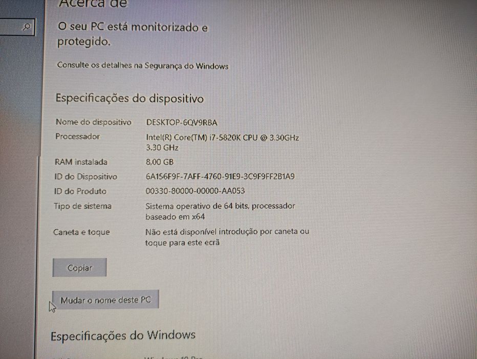 Computador de Secretária