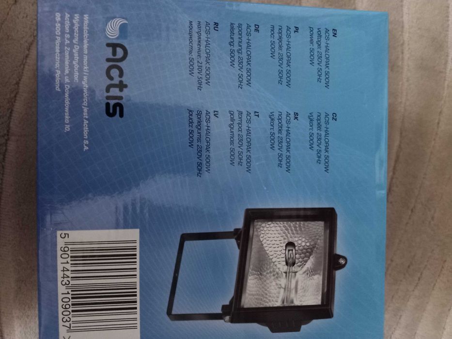 lampa halogen naświetlacz 500W IP44