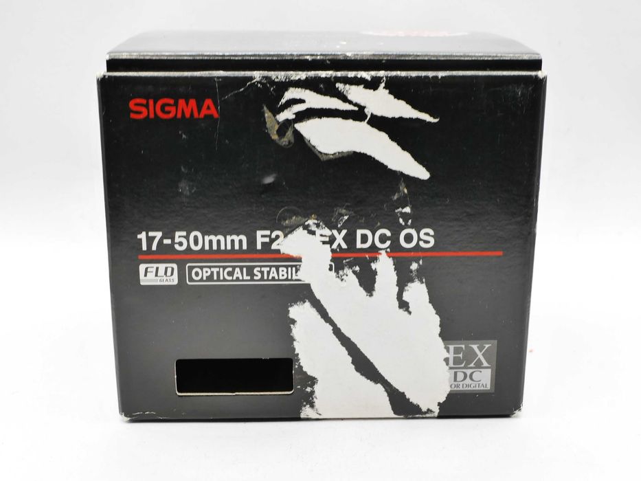 Sigma 17-50 mm F2,8 EX DC OS pudełko obiektywu