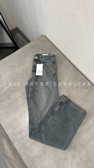 Джинсы зара новые серые