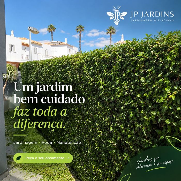 Serviço de limpeza e manutenção de jardins e piscinas